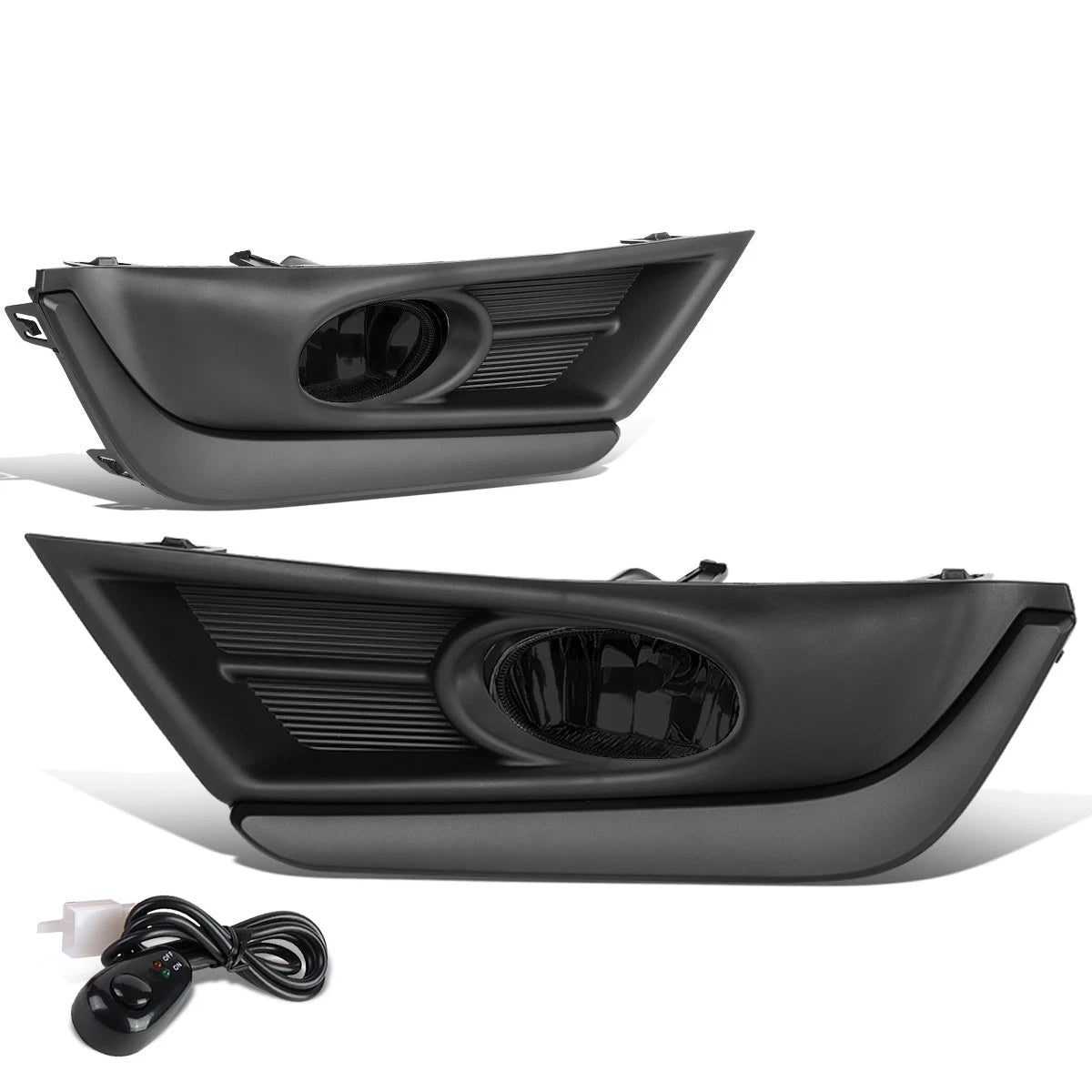 Front Fog Light Set for Honda CR-V (2017–2018) W/ Bezel Cover & Switch Smoked