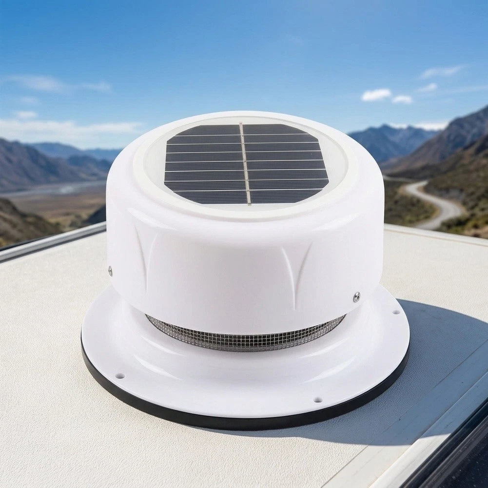 Solar Powered Ventilation Fan for RV Roof and Boat Deck (178x92mm)