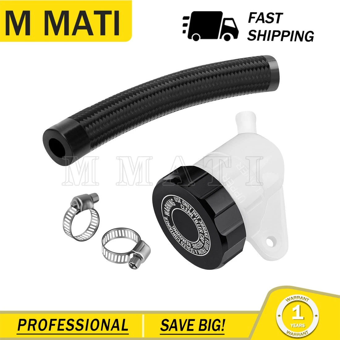 Rear Brake Master Cylinder Oil Cup & Hose for Honda GL1200 Goldwing (1984–1987)