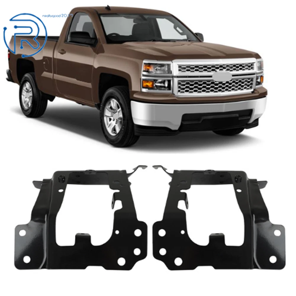 Black Steel Front Outer Bumper Bracket for Chevrolet Silverado 1500 (2014–2015)
