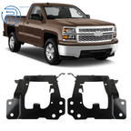 Black Steel Front Outer Bumper Bracket for Chevrolet Silverado 1500 (2014–2015)