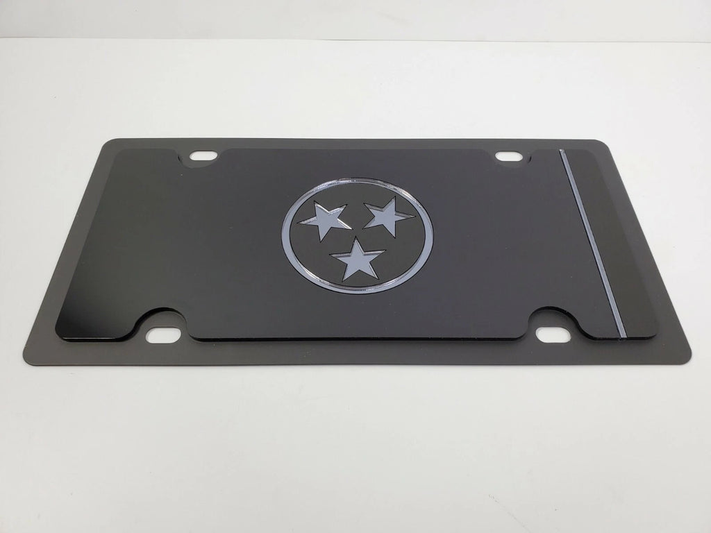 Metal License Plate Tag Rear for Daytona Tennessee State Flag Stainless (2016–2026)