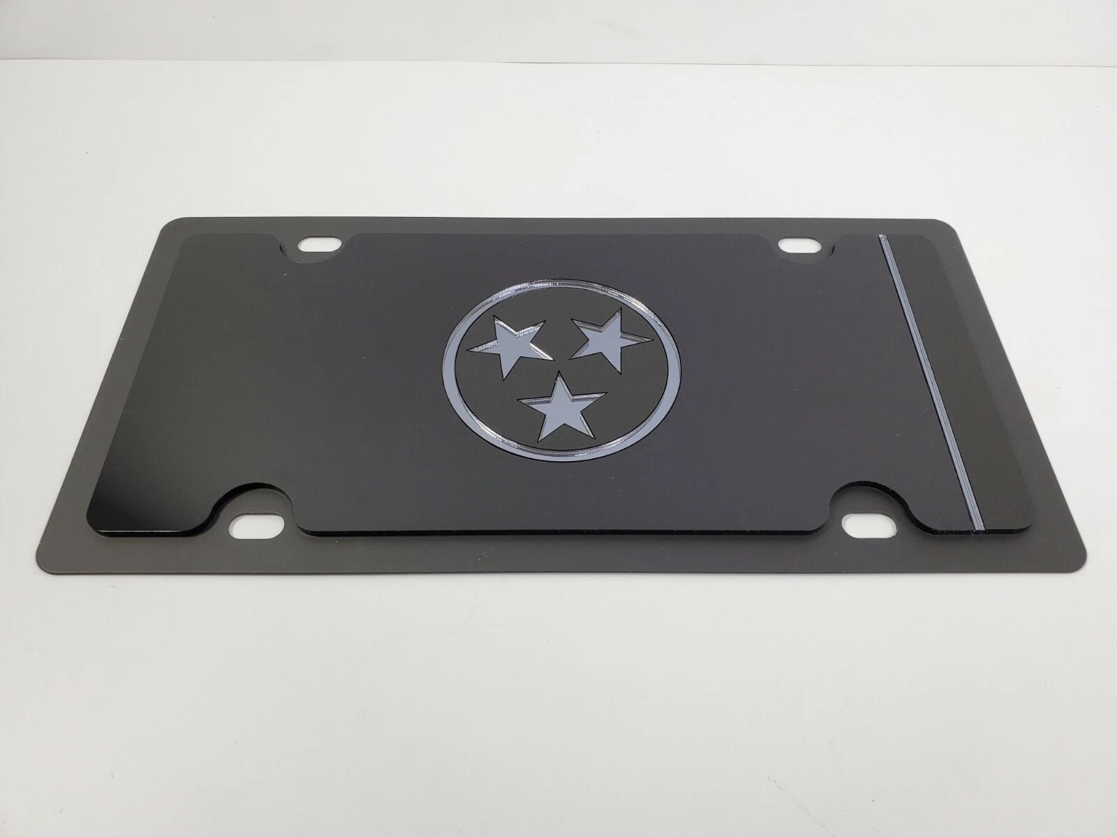 Metal License Plate Tag Rear for Daytona Tennessee State Flag Stainless (2016–2026)