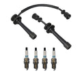 Denso 7mm Wire Set & 4 Iridium TT Spark Plugs for Kia Sportage (2011–2016)