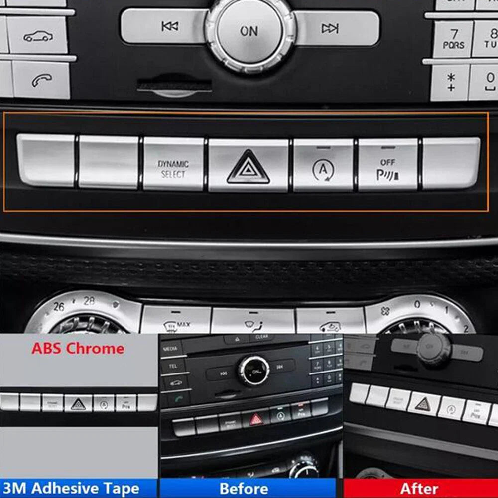 CD Panel Function Switch Cover Trim for Mercedes A Class W176, B Class W246