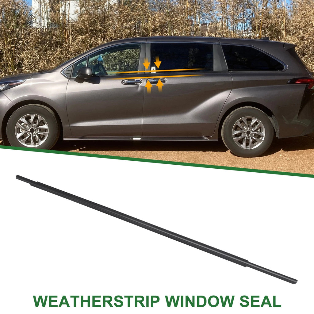 1pc Rear Right Window Seal No. 6818008020 for Toyota Sienna (2011–2022)