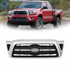 Chrome Black Front Bumper Grille for Toyota Tacoma (2005–2011)
