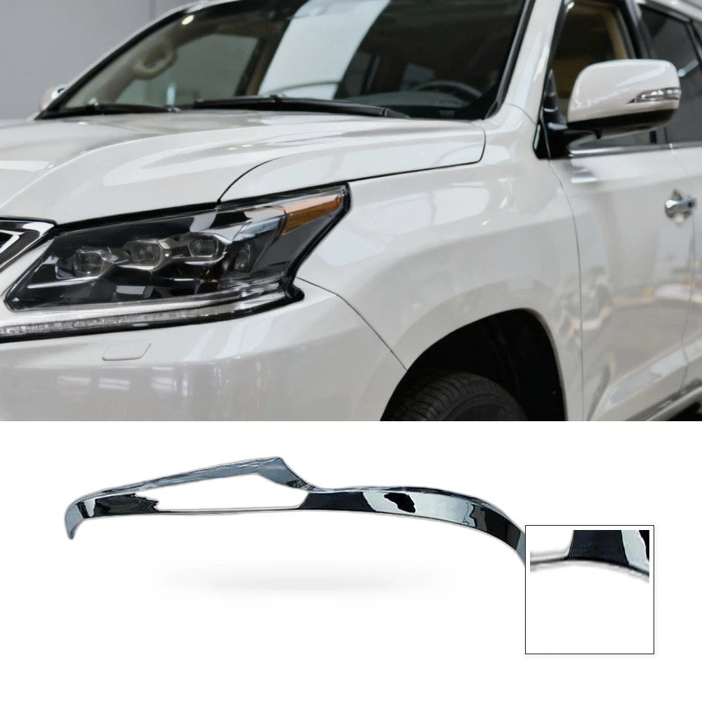 Chrome Rearview Mirror Trim Strip for Lexus LX570 GX460 Toyota Land (2010–2021)