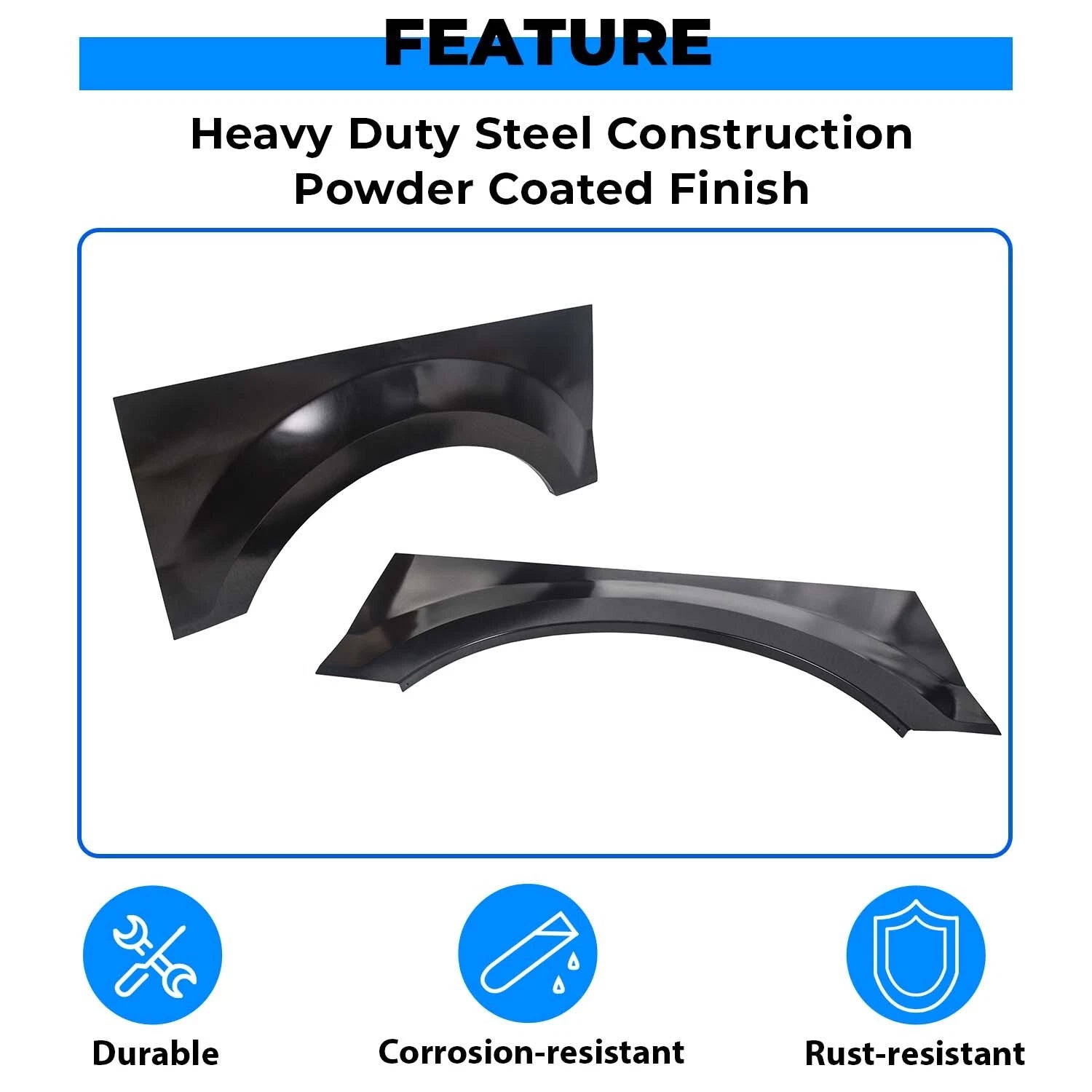 Set of 2 Upper Wheel Arch Repair Panels for Ford F150 (2004–2008)