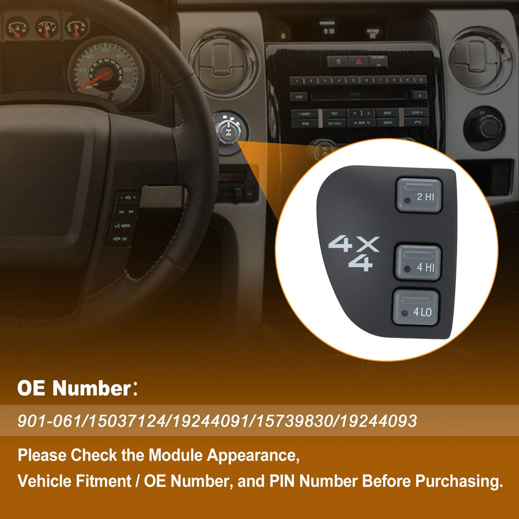 4WD 4x4 Switch for Chevrolet S10 Pickup, Blazer (1998–2004) 901-061
