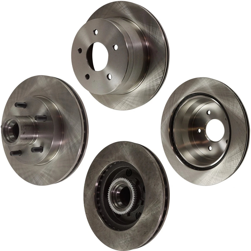 Front and Rear Disc Brake Rotors for Chevrolet S10 (1998–2003)