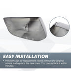 1 Pair Rearview Mirror Cover Cap Black Carbon Fiber for Audi Q2 SQ2 Q3 RSQ3 (2016–2023)