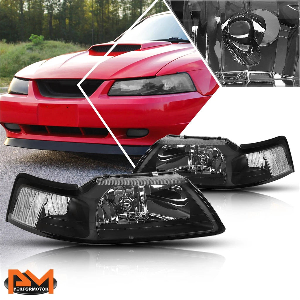 Headlight Clear Corner Signal Lamps Pair for Ford Mustang (1999–2004)