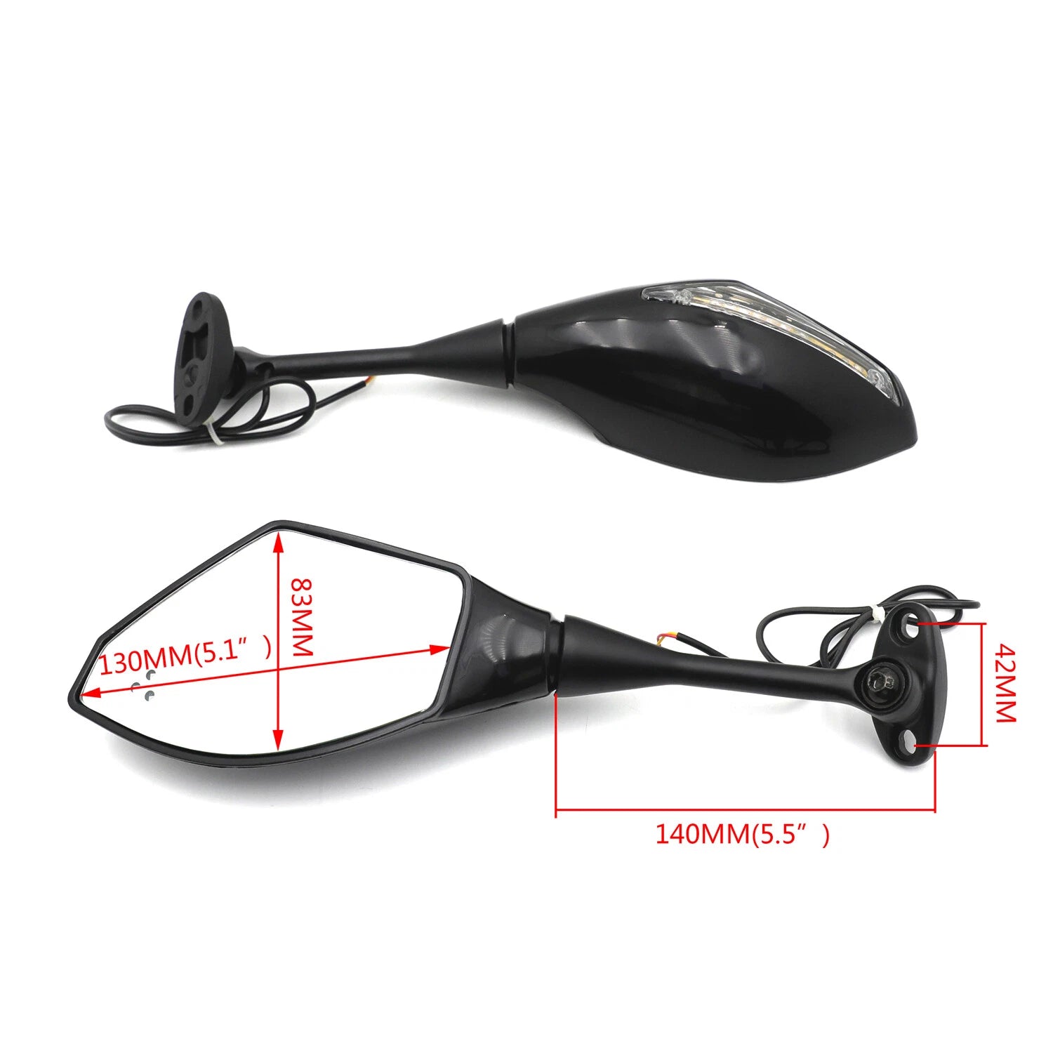LED Turn Signal Mirrors for Honda CBR 600RR (2003–2012) & CBR1000R (2004–2007)