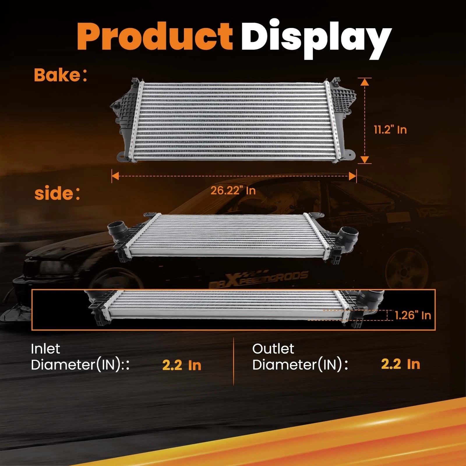 Intercooler for Chevy Malibu 1.5L (2016–2021) 23336337, 18077