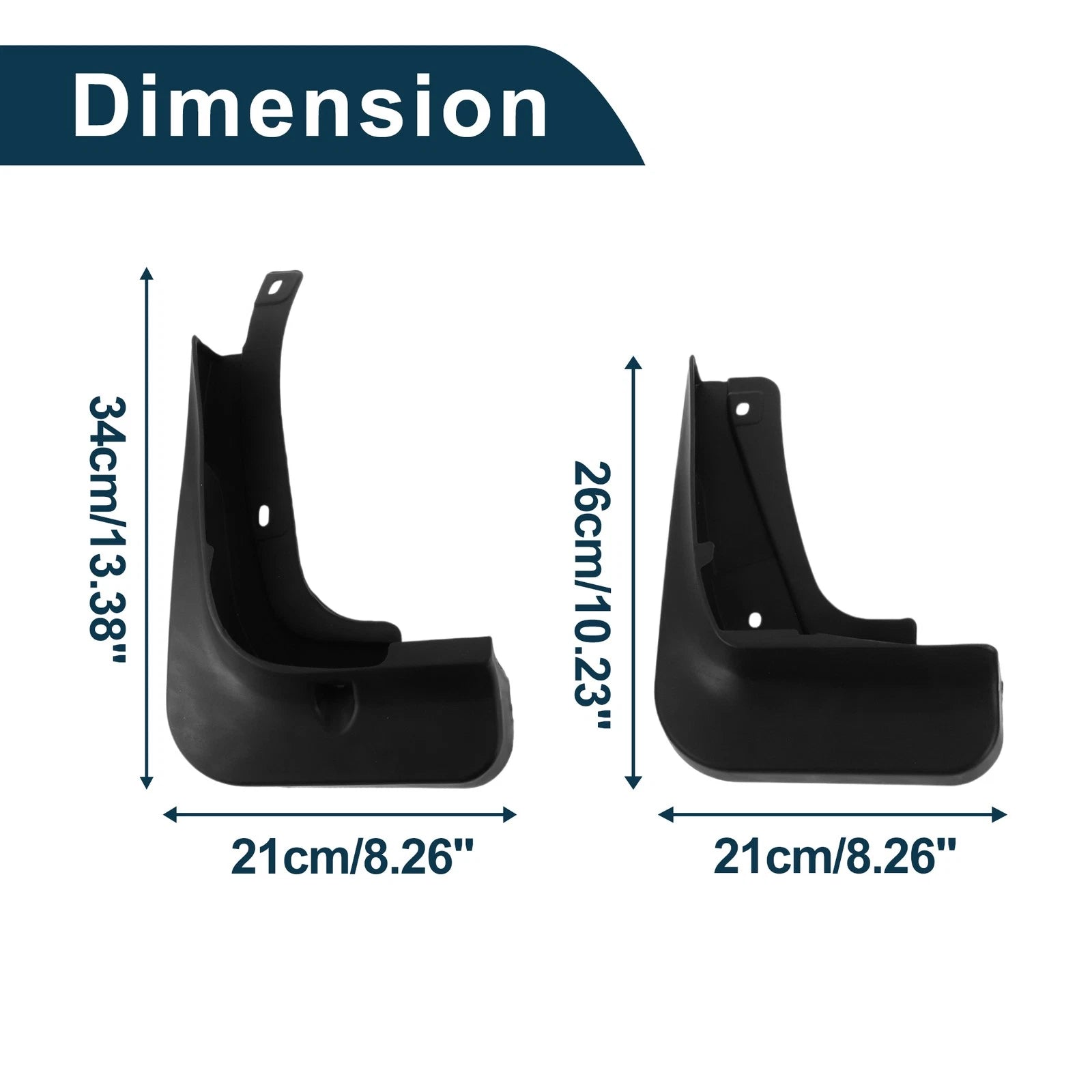 Set of 4 Mud Flaps Splash Guards for Volkswagen ID.6 (2021–2023)