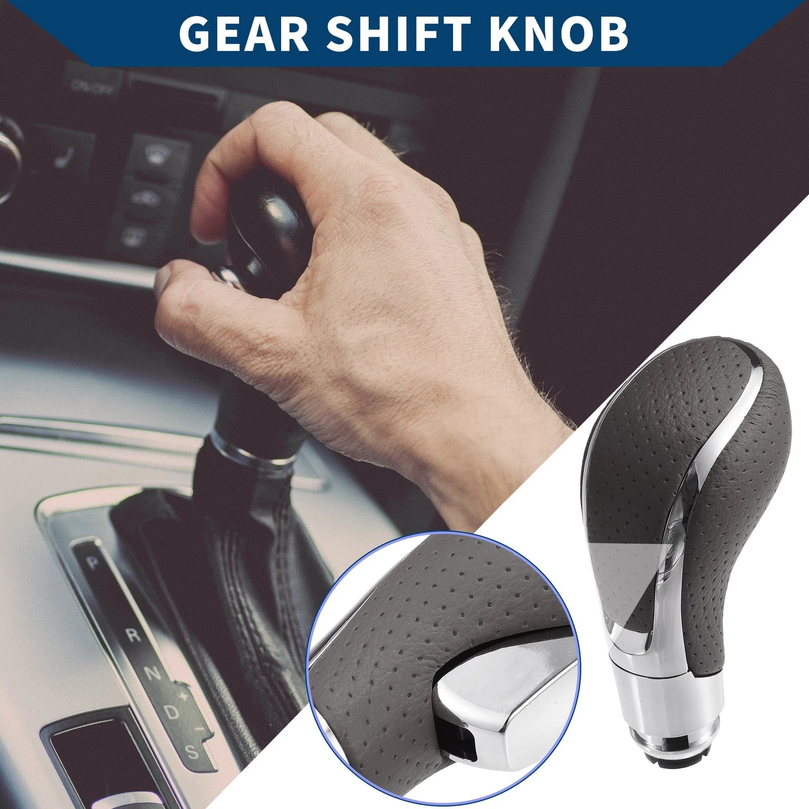 Automatic Gear Shifter Knob for Opel Insignia (2009–2013) Faux Leather Brown
