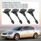 Set of 4 Ignition Coils for Nissan Altima X-Trail Sentra (2002–2013)