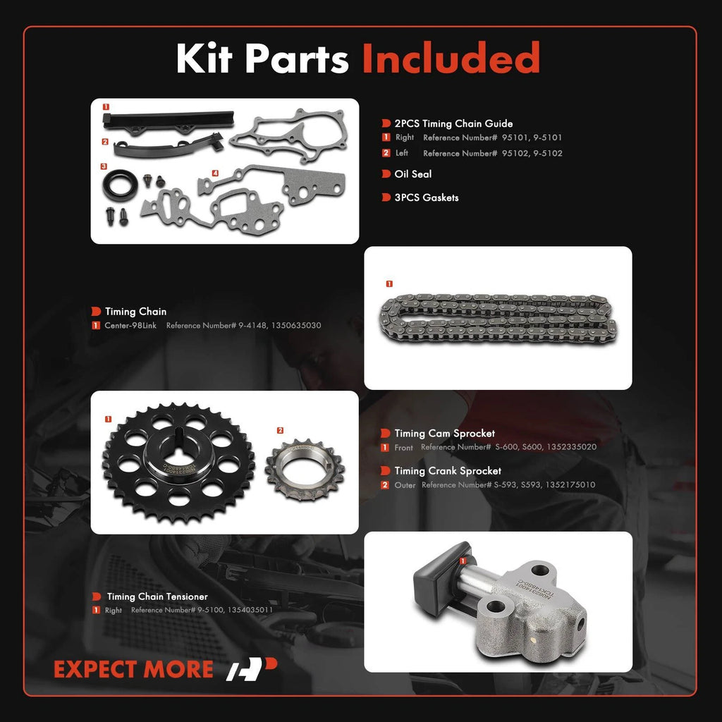 10x Timing Chain Kit for Toyota 4Runner Celica Pickup (1985-1995)