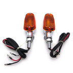 Chrome 10mm Stalk Turn Signal Blinker Lights for Honda Kawasaki Yamaha (Universal)