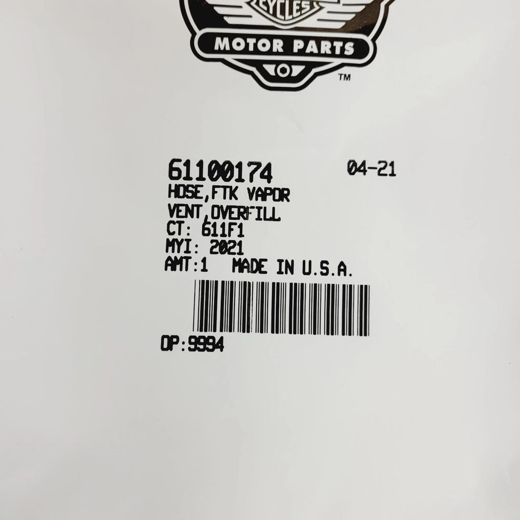 Fuel Gas Petrol Tank Vent Hose for Harley Davidson Pan America/Sportster S (2021–2025)