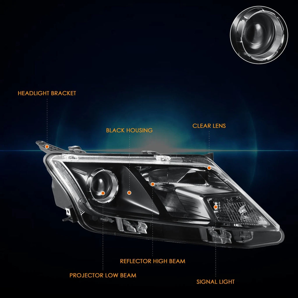 Right Side Projector Headlight Lamp for Ford Fusion (2010–2012)