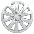 Set of 4 Wheel Hub Caps for Universal Vehicles (16") Black & Silver
