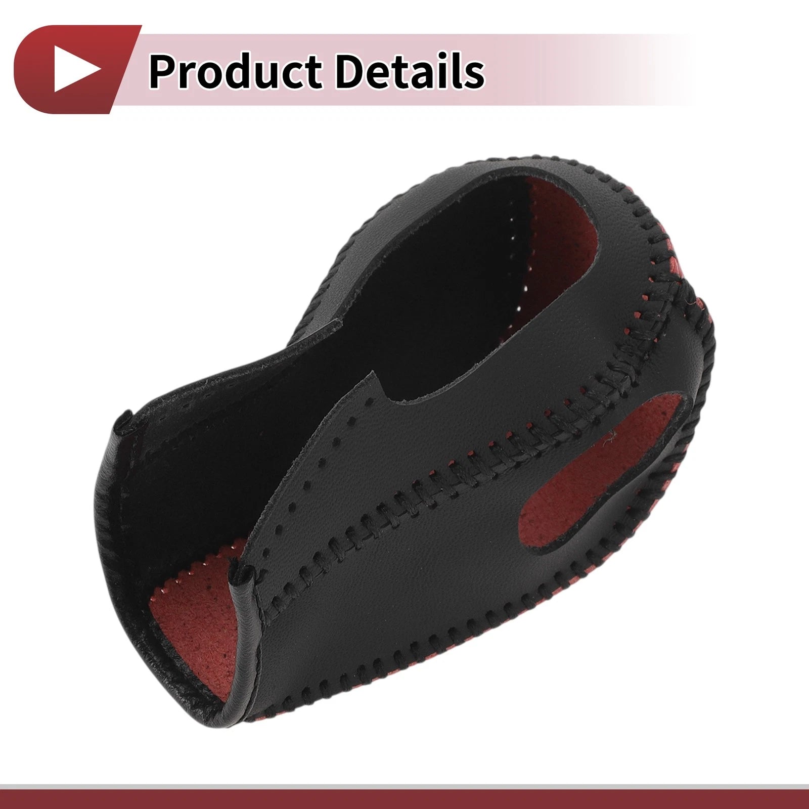 1 Pc Gear Shift Knob Cover for Ford Edge (2011–2014) Red Faux Leather