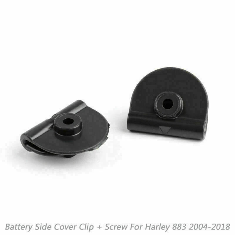 10pcs Battery Left Side Cover Clip + Screw for Sportster XL883 1200 (2004–2018)