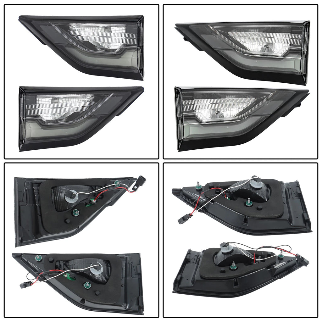 Set of 2 Black LED Tail Lights for Chevy Traverse (2018–2021)