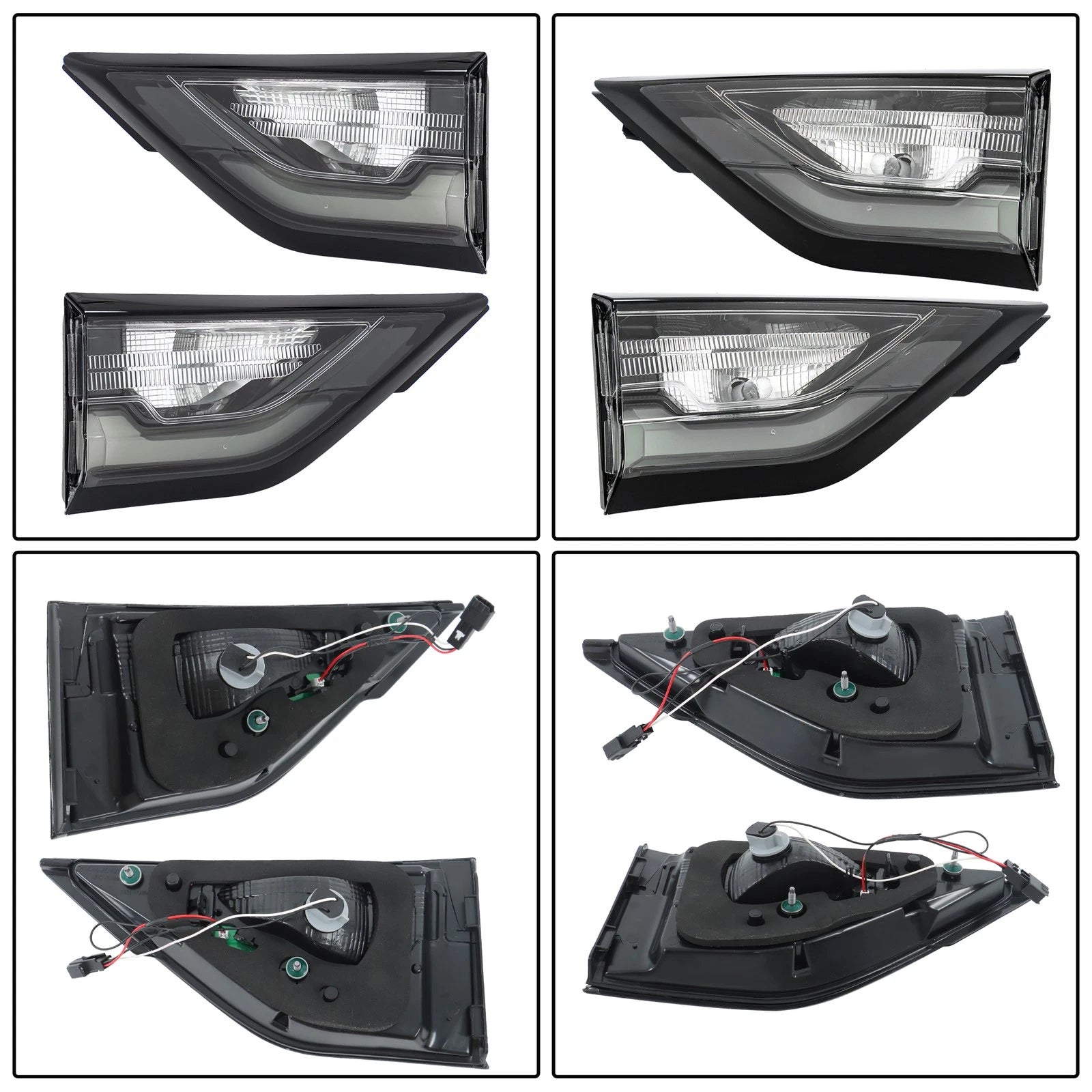 Set of 2 Black LED Tail Lights for Chevy Traverse (2018–2021)