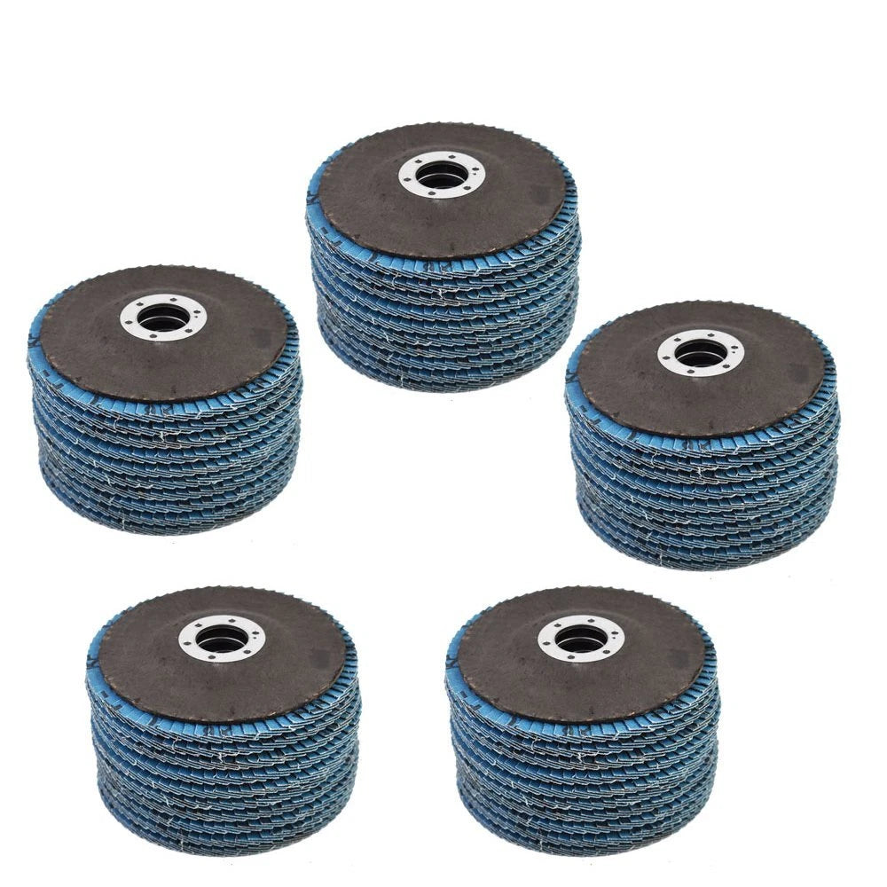 50 Pack 4-1/2" 60 Grit T29 Zirconia Flap Discs for Automotive Use