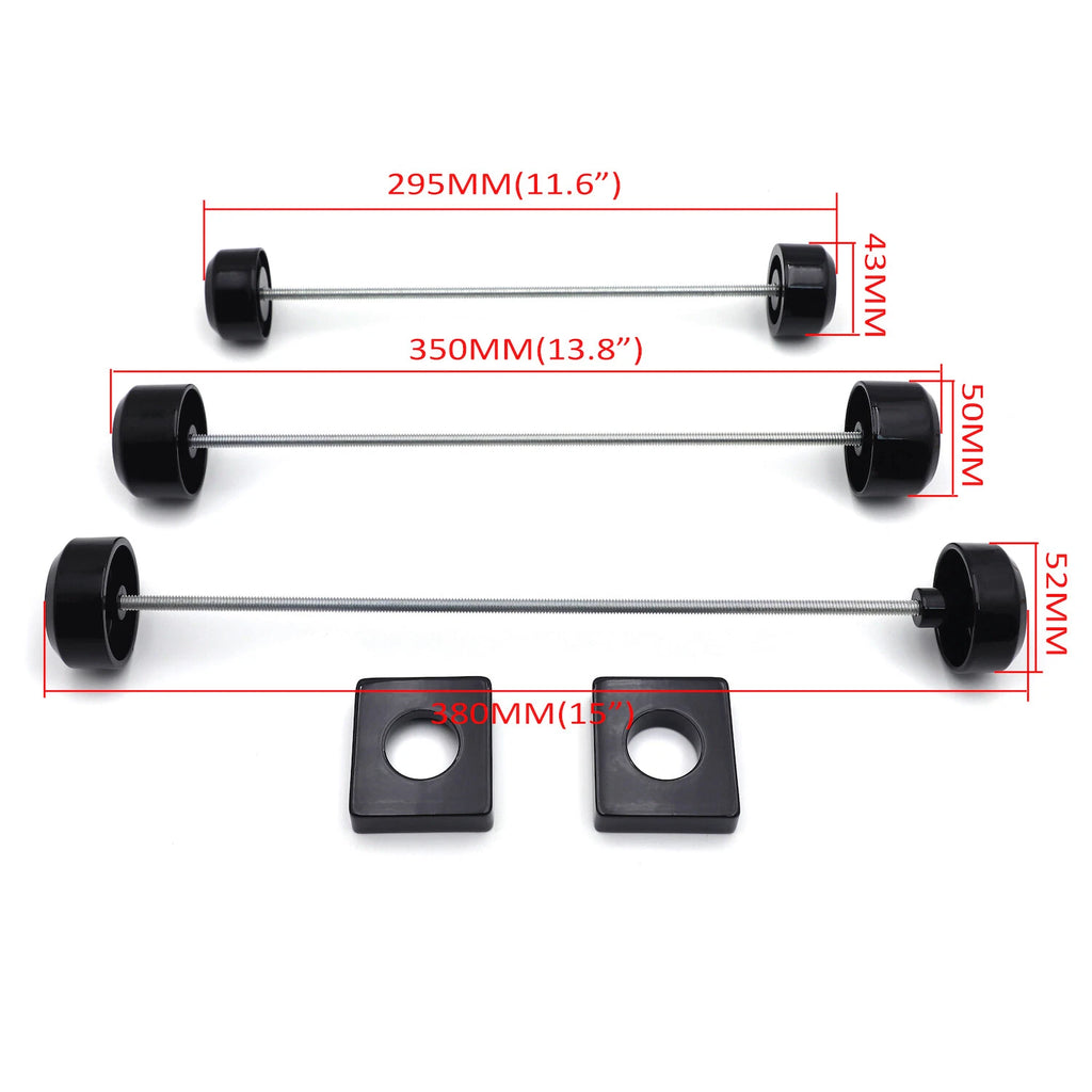 Black Aluminum Fork Axle Caps for Suzuki GSXR 600 750 1000 (1996–2005)