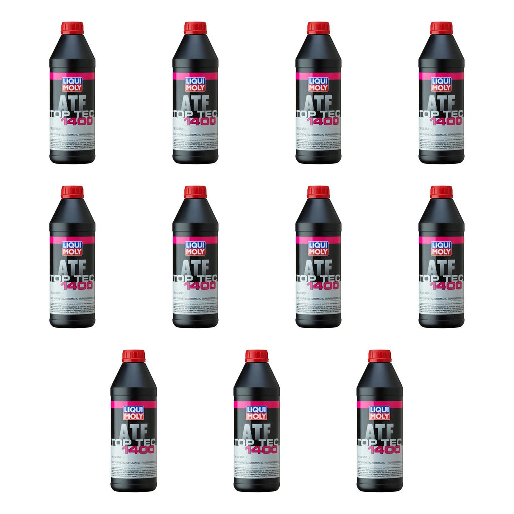 Set of 11 Liqui Moly Top Tec ATF 1400 Automatic Transmission Fluid (1L)