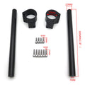 50mm Clip Ons for Universal Black Fork Tube 43mm Tilt 7 Degree