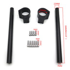 50mm Clip Ons for Universal Black Fork Tube 43mm Tilt 7 Degree