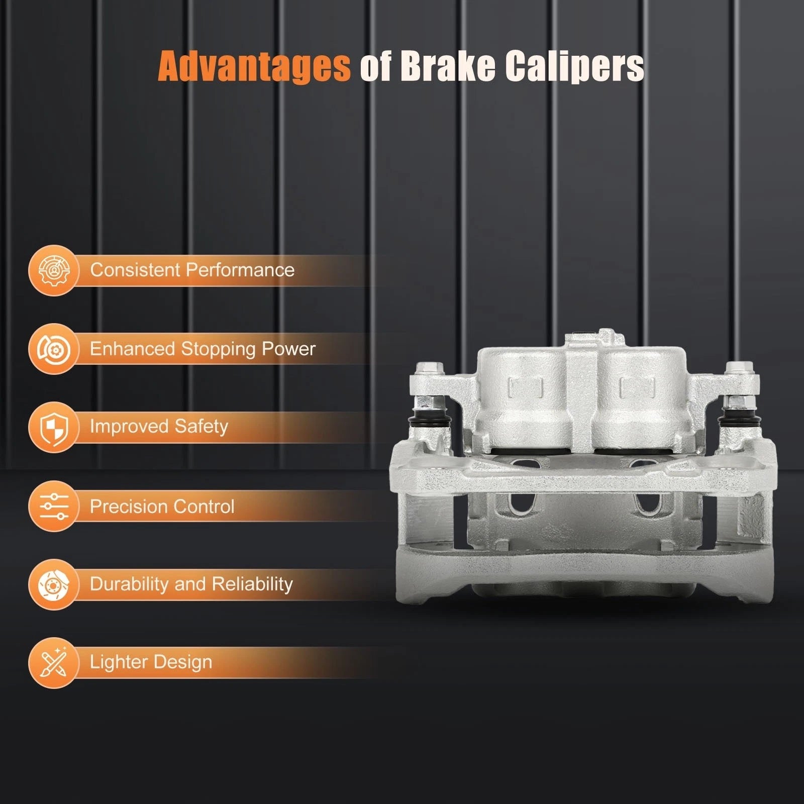Front Left Right Brake Calipers w/Bracket Pair for Lexus RX350 (2010–2015)