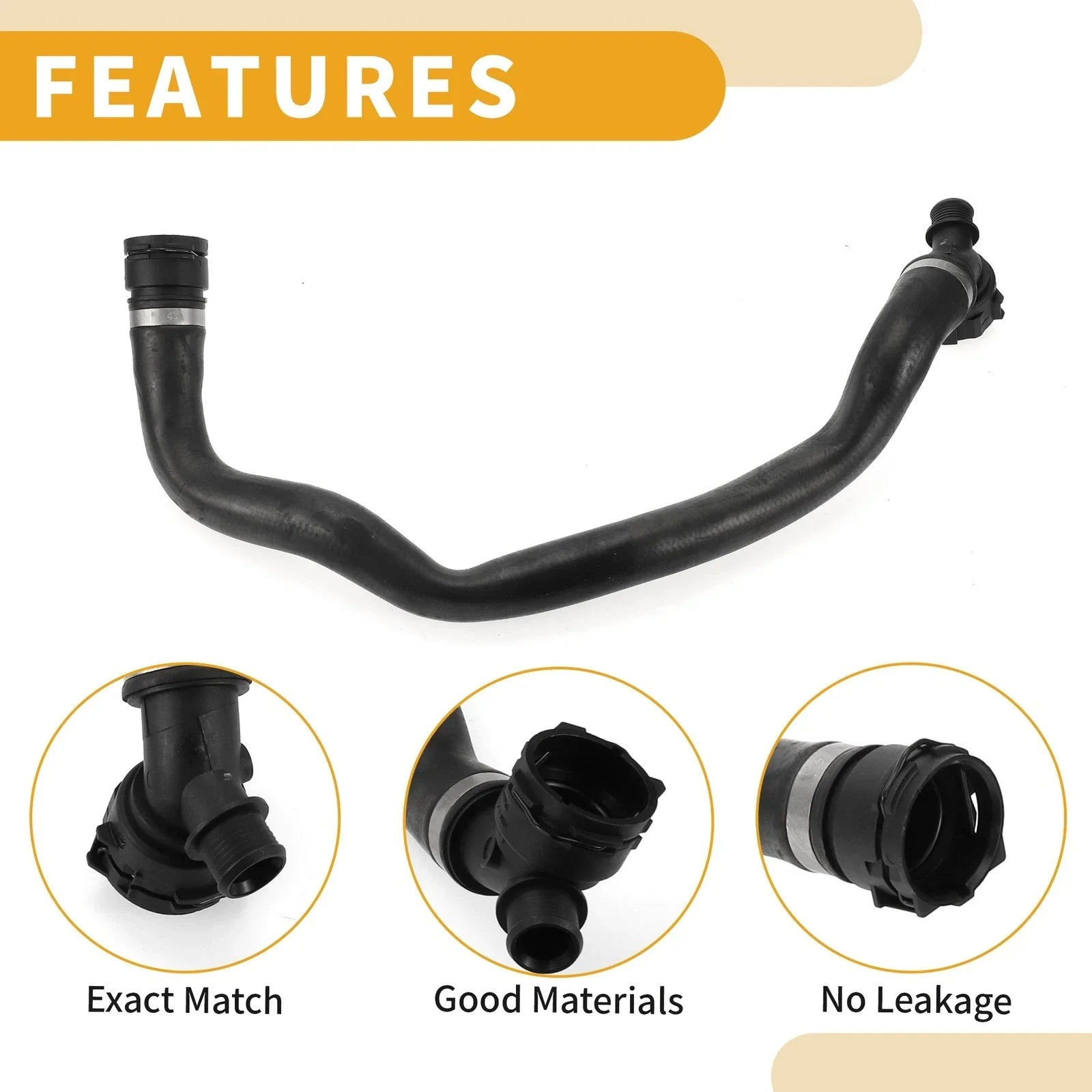 Radiator Hose for BMW X1/X2 Rubber Black (2016-2020)