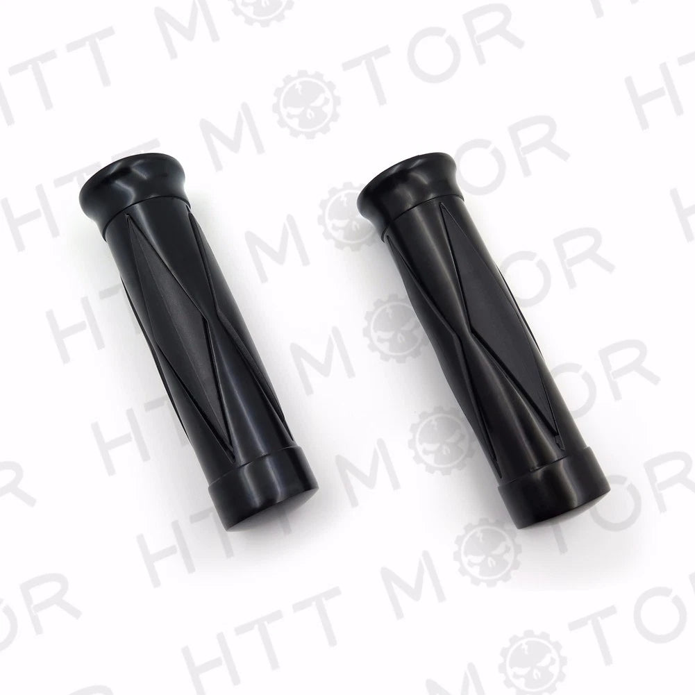 1" Black Hand Grips for Harley Davidson Softail Sportster Dyna Touring