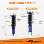 Coilovers & Front Upper Control Camber A-Arms Kit for Honda Civic (1996-2000)