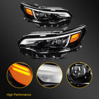 2X Full LED DRL Headlights for Jeep Cherokee (2019–2023)