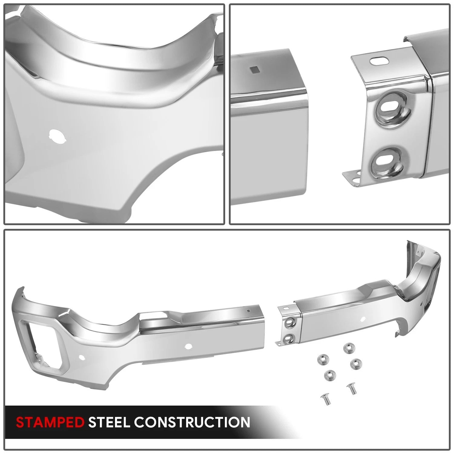 Chrome Front Bumper Face Bar w/ Sensor Holes for GMC Sierra 2500 3500 HD (2020–2023)