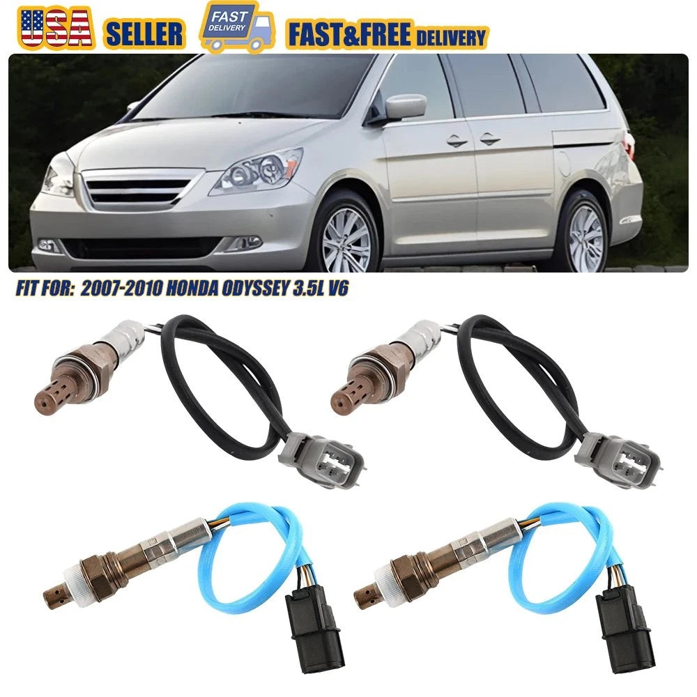 4X Oxygen O2 Sensor for Honda Odyssey (2007–2010) 36531-RCA-A01, 36532-RCA-A01
