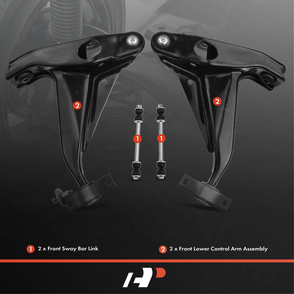 Set of 4 Front Lower Control Arms & Sway Bar Links for Ford Explorer