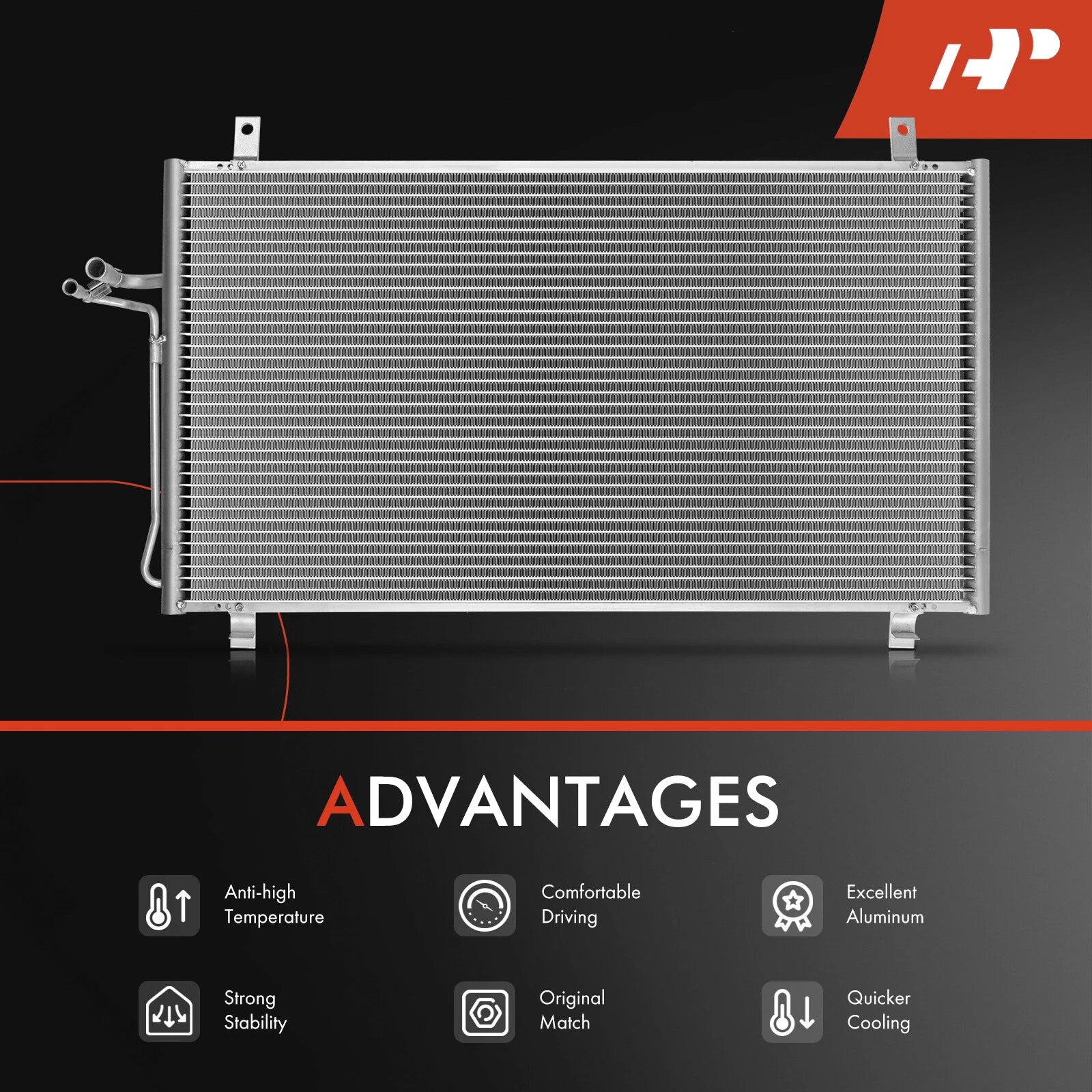 A/C Condenser with Bracket & Receiver Drier for Nissan 350Z (2003-2009)