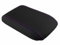 Leather Console Lid Armrest Cover for Honda Prelude (1997–2001) Purple Stitch