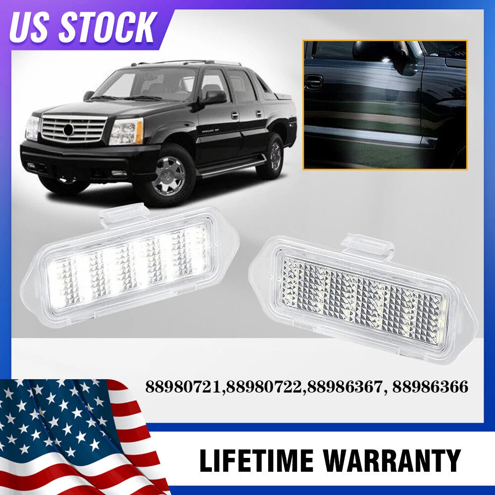 LED Side Mirror Puddle Lights for Silverado Sierra 1500 2500 3500 HD (2003–2006)