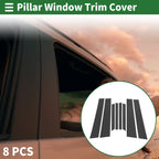 8 x Door Pillar Window Trim for BMW X6 Carbon Fiber Black (2015-2019)