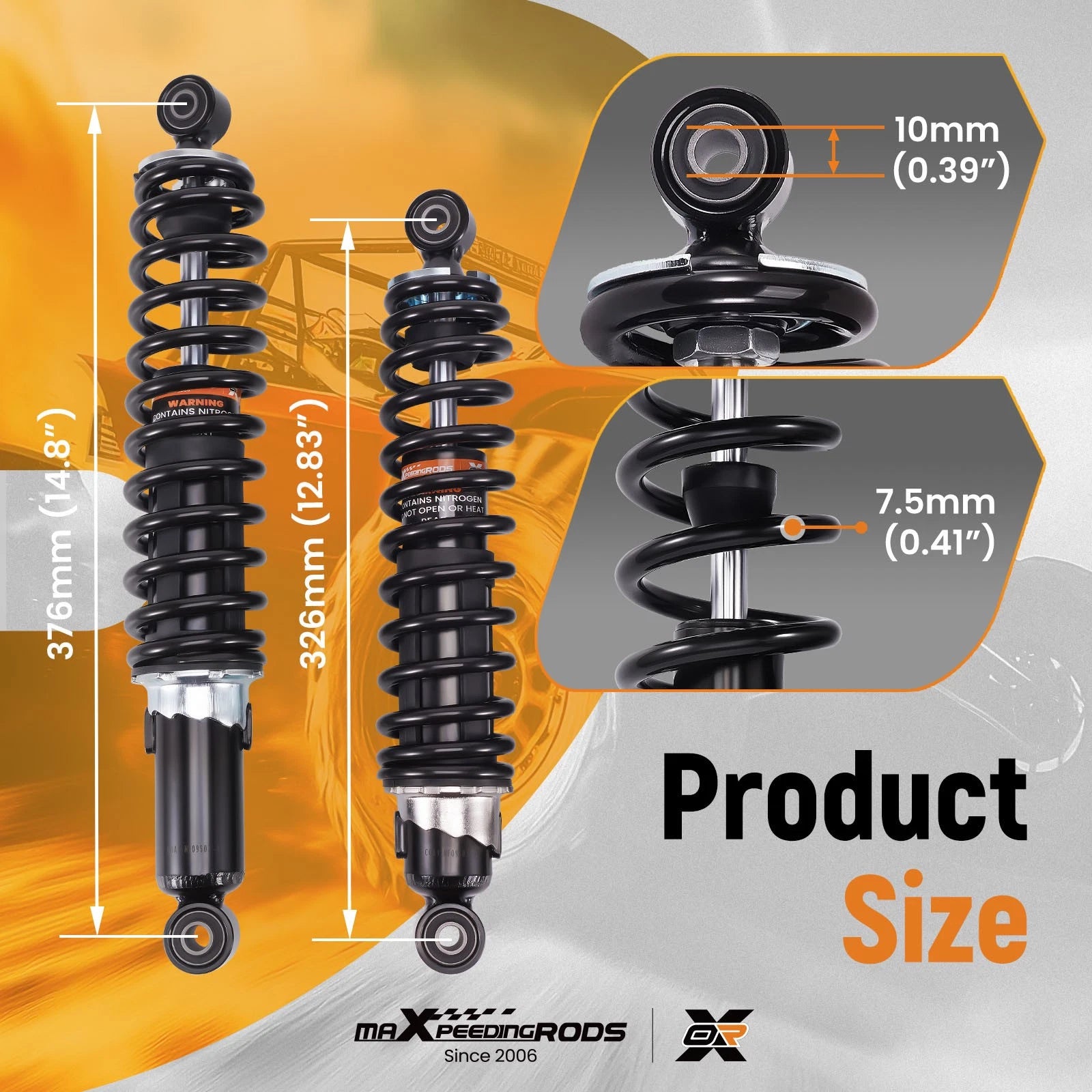 Set of Shocks for Honda FourTrax Foreman 400 4x4 (1995-2003)