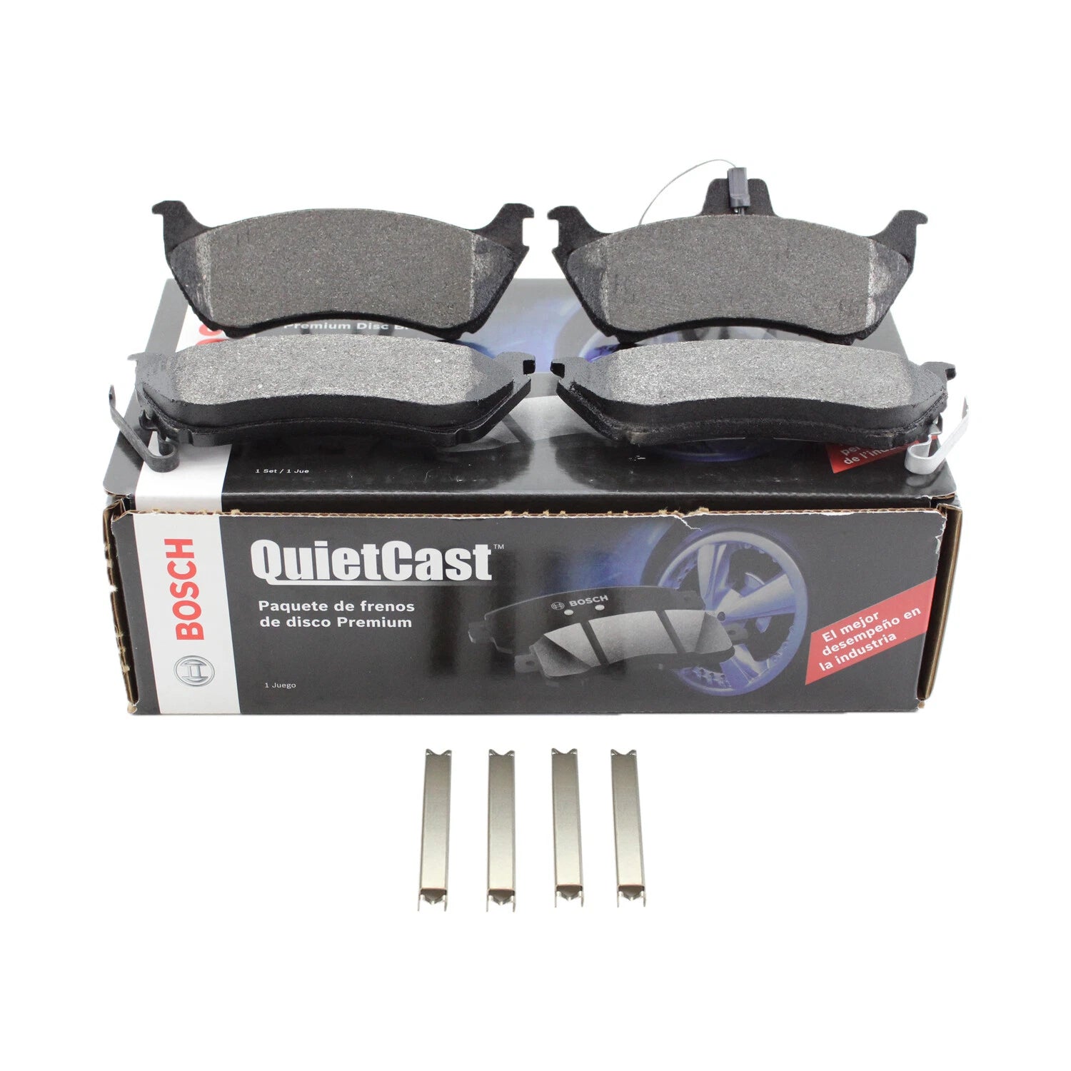 Set of 4 Bosch QuietCast Rear Semi-Met Brake Pads for Mercedes-Benz W163 (1998–2005)